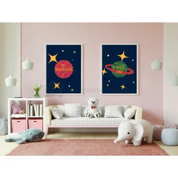 Samolepící dekorace Plakáty - Do nekonečna a ještě dál!