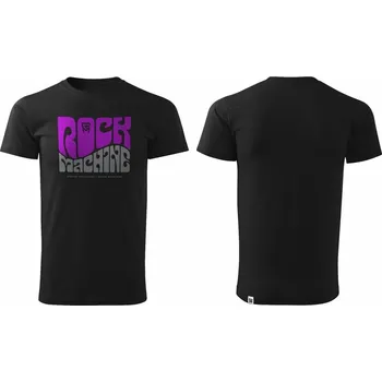 Pánské tričko tričko ROCK MACHINE Wave černo/fialovo/stříbrné