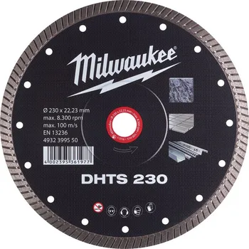 Řezný kotouč Diamantový kotouč turbo tenký na dlažby Milwaukee DHTS 230 (4932399550)