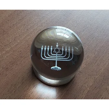 Svícen 3D Židovský svícen v kouli 60 mm
