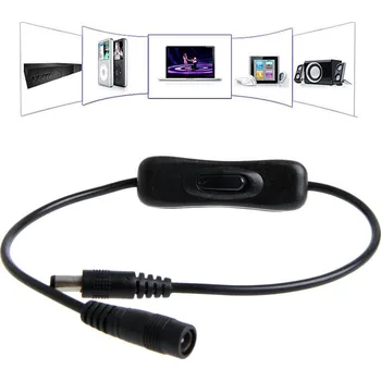 Vývojová deska Kabel s vypínačem a Jackem - 5,5 x 2,1 mm