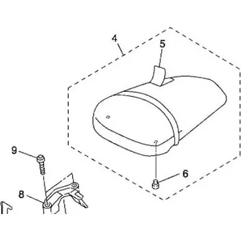 Moto sedlo A Potah sedla pro Yamaha YZF R1 2007-2008 (4C8-24751-00-00)