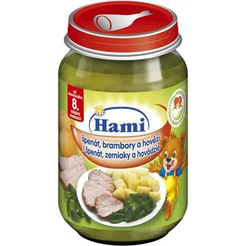 Hami příkrm špenát brambory a hovězí 6x200g 8M