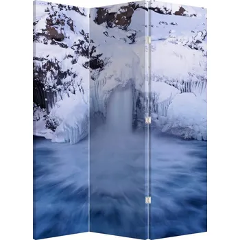 Paraván LuxusniObrazy.cz Paraván - Vodopád v zimě