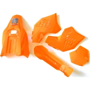 Kapotáž minicross KTM style Toxic oranžová