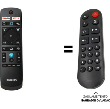 Dálkový ovladač Philips 55HFL6114U náhradní dálkový ovladač pro seniory.