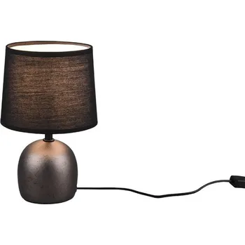 Lampička Trio R50802667 stolní svítidlo Malu 1x40W | E14 - kabelový spínač, starožitný nikl, černá + K nákupu nad 3000 Kč dárek zdarma