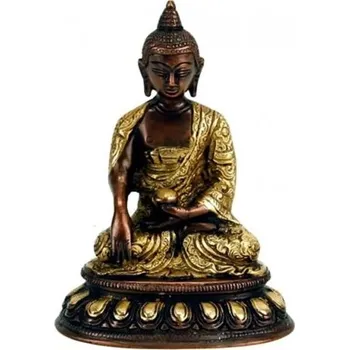 Buddha Shakyamuni mosazný 16 cm kovová soška