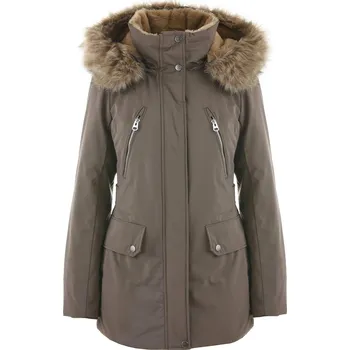 HNĚDÁ PARKA S KOŽÍŠKEM Vero Moda