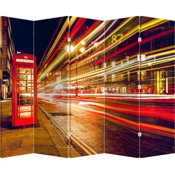 Paraván LuxusniObrazy.cz Paraván - Červená londýnská telefonní budka