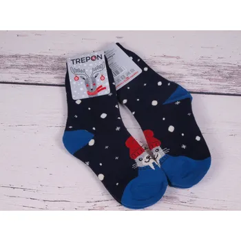 Dětské zimní termo ponožky TREPON MROŽ tm. modré s mrožem velikosti ponožek: 16-18 ( EUR vel. 24-27)