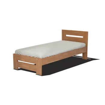 Postel Dřevěná postel BRUNO z bukového, jasanového nebo dubového masivu výrobce světspánku.cz. Dostupná ve všech rozměrech, včetně atypických. 200x120, olej Eben, jádrový buk