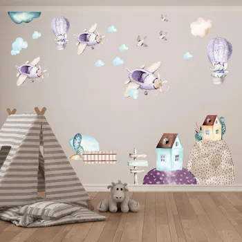 Samolepící dekorace LuxusniObrazy.cz Samolepky na zeď – Letecký den