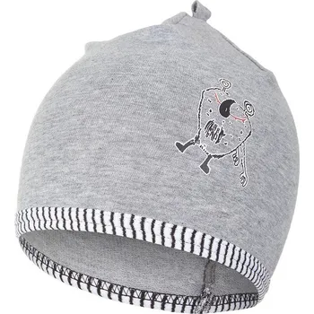 Čepice Little Angel Čepice smyk lemovaná obrázek Outlast ® - šedý melír Velikost čepic: 1 | 36-38 cm