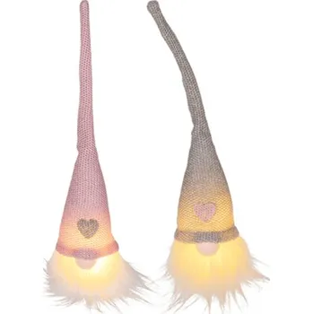 Vánoční dekorace Malý vánoční skřítek s LED světlem