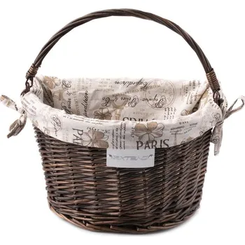 Košík na řidítka Extend CREDO, proutěný, QR, dark brown, Paris