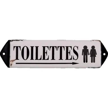 Plechová cedule Kovová cedule 30,5x7 cm Toilettes – Antic Line ID_925466