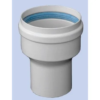 Kouřovod Redukce centrická DN60x80mm, bílá - Al