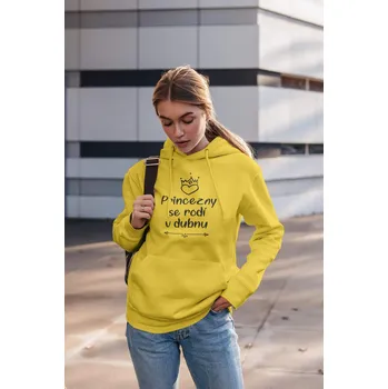 Dámská mikina Dámská mikina Princezny se rodí v dubnu Barva: Žlutá, Velikost: 2XL