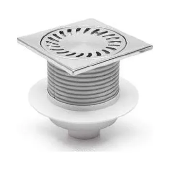 Podlahová vpusť s límcem 440 X L, PV50 X N-L4, přítok 29-43l/min, nerez - NEPTUN, mřížka celoner