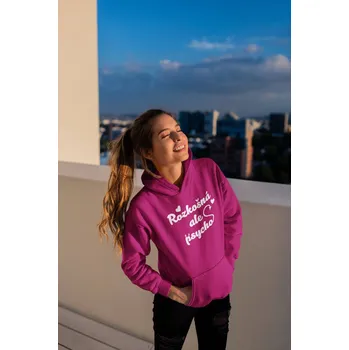 Dámská mikina Dámská mikina Rozkošná ale psycho Barva: Purpurová, Velikost: XS