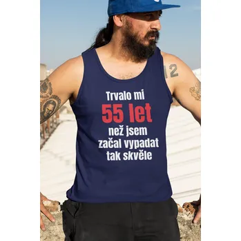 Pánské tílko Pánské tílko Trvalo mi 55 let Barva: Kráľovská modrá, Velikost: M