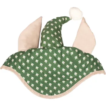 Koňská maska proti hmyzu QHP Čabraka Christmas QHP, elf PONY
