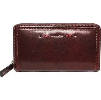 Peněženka Luxusní celozipová tmavěhnědá kožená peněženka Gianni Conti no. 8616