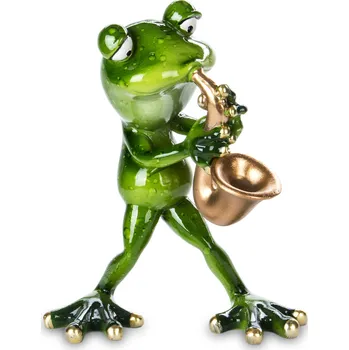 Keramická žabka - Hudebník