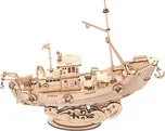 RoboTime Dřevěné 3D puzzle Rybářská loď…
