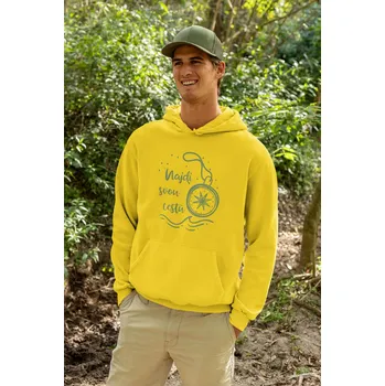 Pánská mikina Pánská mikina Najdi svou cestu Barva: Žlutá, Velikost: L