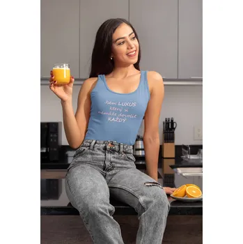 Dámské tílko Jsem luxus Barva: Světlemodrá, Velikost: XS