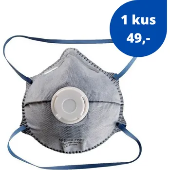 respirátor Respirátor FFP2 s výdechovým ventilkem - balení 12 ks (49 Kč/ks)