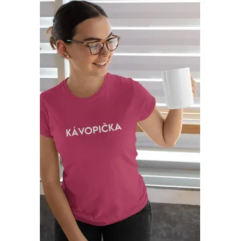 Dámské tričko Dámské tričko Kávopička Barva: Purpurová, Velikost: XL