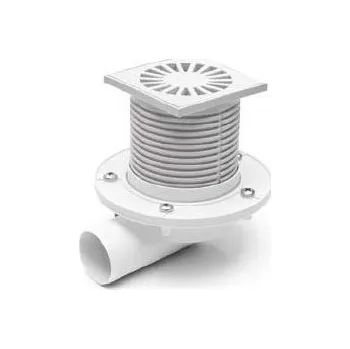 Kanalizační potrubí Podlahová vpusť PVB50P-PR1 boční s přírubou, přítok 50 l/min