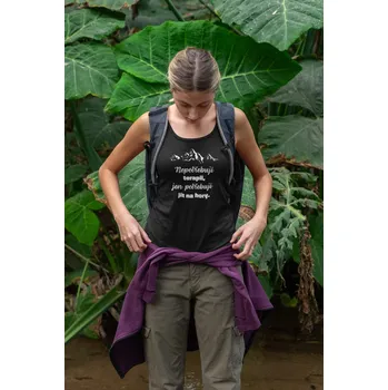 Dámské tílko Nepotřebuji terapii Barva: Černá, Velikost: M