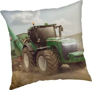 Dekorativní polštářek Jerry Fabrics Traktor 40 x 40 cm zelený