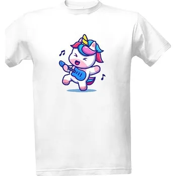 Pánská móda Tričko s potiskem Jednorožec kytara pánské