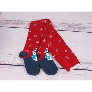 České punčocháče TREPON MAJKA červené s tučňáčkem velikost oblečení - děti: 92/98