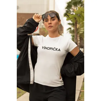 Dámské tričko Dámské tričko Vínopička Barva: Bíla, Velikost: 2XL