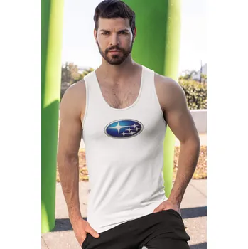 Pánské tílko Pánské tílko s logem auta Subaru Barva: Bíla, Velikost: L