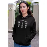 Dámská mikina Docela ráda cvičím Barva: Černá, Velikost: M