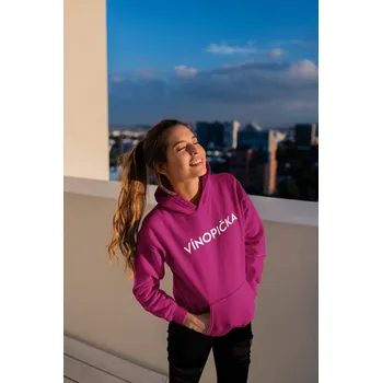 Dámská mikina Dámská mikina Vínopička Barva: Purpurová, Velikost: M