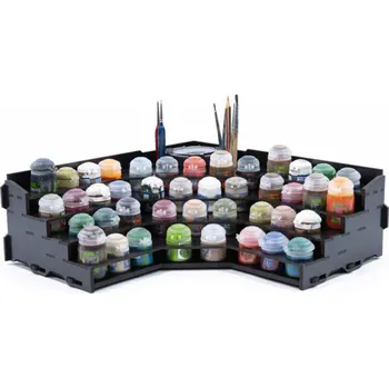Příslušenství k deskovým hrám Kraken Wargames Black Paint Rack: Eck Farbregal Top (Citadel)