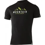 Pánské merino triko Lasting s tiskem EXPLORER černá vel.M