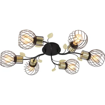 Bodové svítidlo Globo 54113-6D | LALLY stropní svítidlo | 6x E27 | černá | Š: 71 cm |