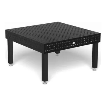 Dílenský stůl SIEGMUND [280050.XD7D] Svařovací stůl Professional Extreme 8.7 1500x1500x200, plasmanitridovaný, diagonální rastr, Noha základní 650