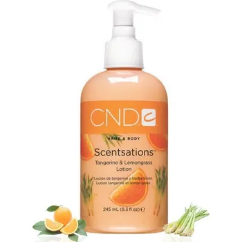 CND SCENTSATIONS™ TANGERINE & LEMONGRASS pleťové mléko mandarinka a citronová tráva 245ml