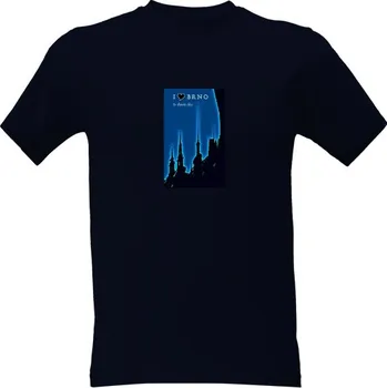 Pánské tričko Tričko s potiskem Brno v modré pánské