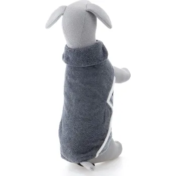 Obleček pro psa Vsepropejska Briana fleecová mikina pro psa Barva: Šedá, Délka zad (cm): 26, Obvod hrudníku: 36 - 40 cm